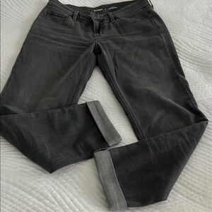 Old Navy Women's Dark Gray Straight Leg Jeans fits like a size 2